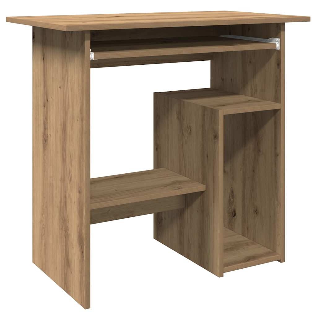 VidaXL Bureau 80x45x74 cm bewerkt hout artisanaal eikenkleur