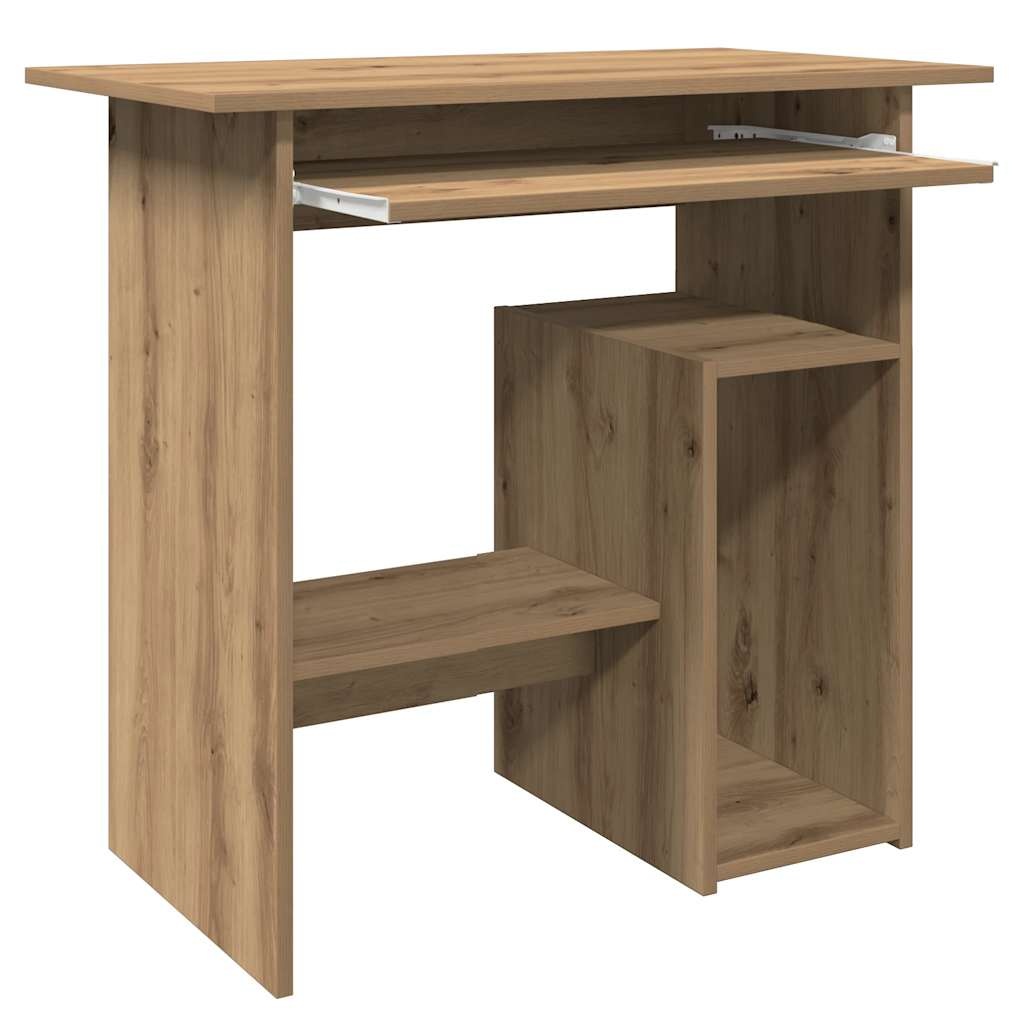 VidaXL Bureau 80x45x74 cm bewerkt hout artisanaal eikenkleur