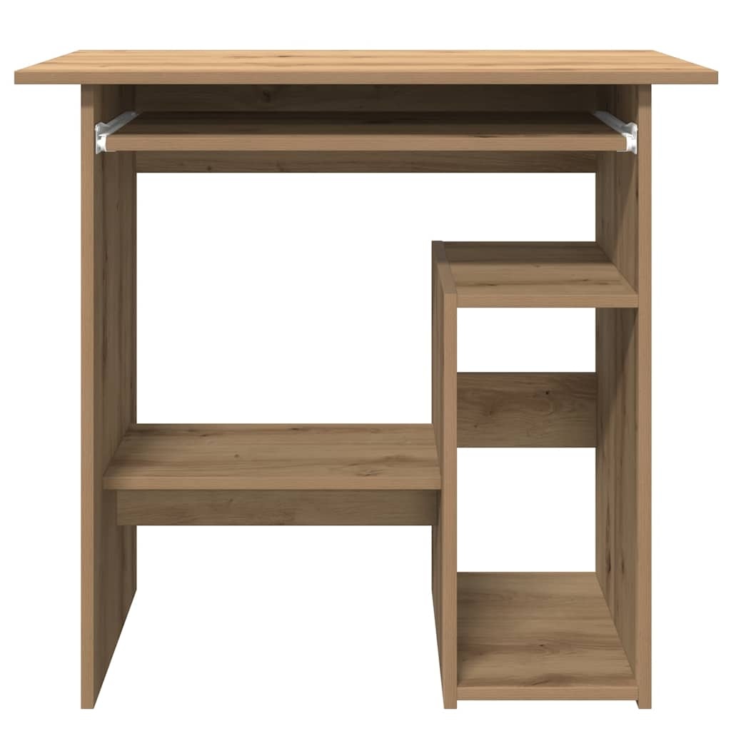 VidaXL Bureau 80x45x74 cm bewerkt hout artisanaal eikenkleur