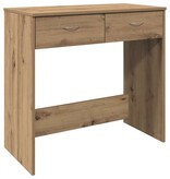 VidaXL Bureau 80x40x75 cm bewerkt hout artisanaal eikenkleurig