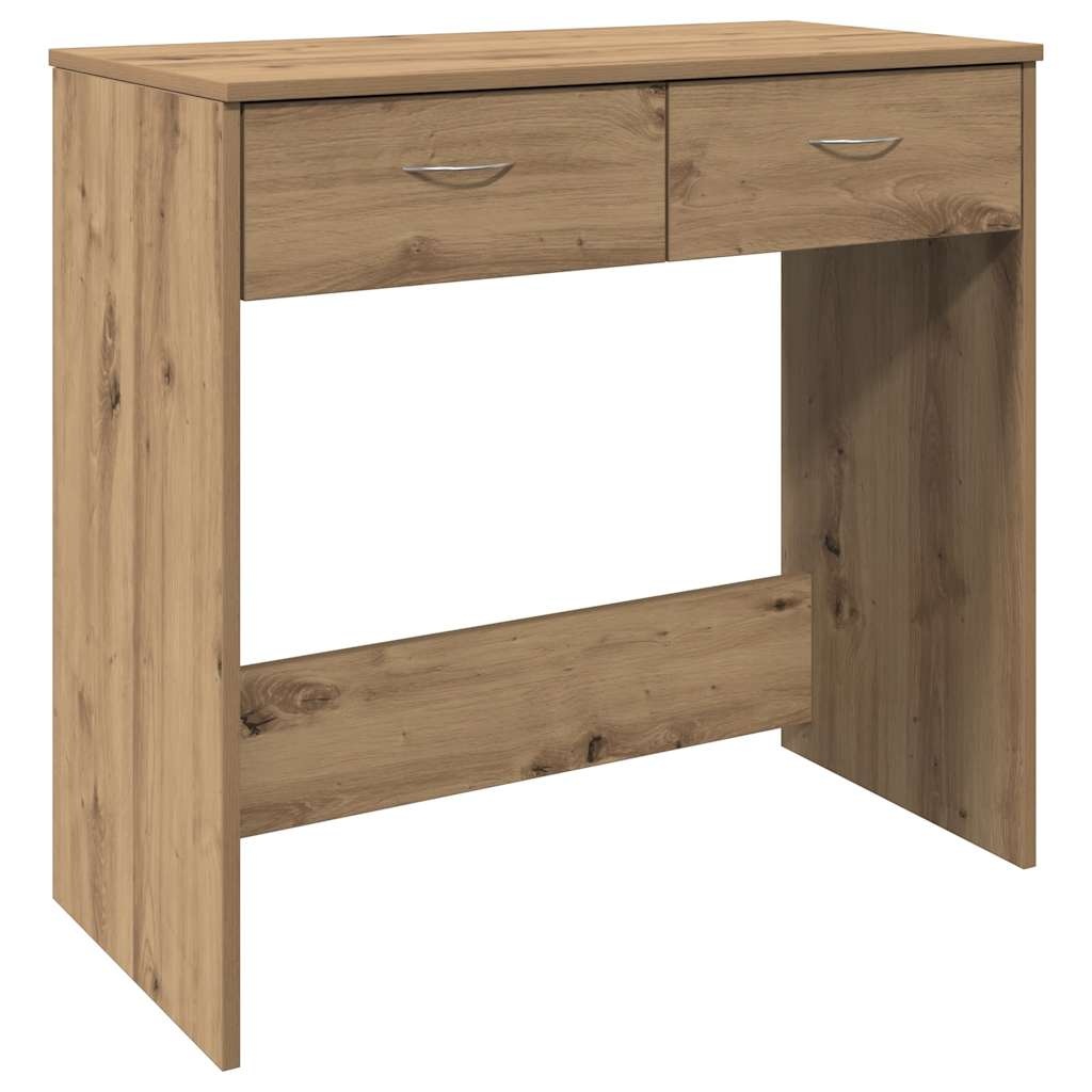 VidaXL Bureau 80x40x75 cm bewerkt hout artisanaal eikenkleurig