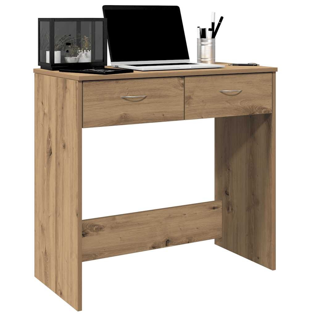 VidaXL Bureau 80x40x75 cm bewerkt hout artisanaal eikenkleurig