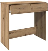 VidaXL Bureau 80x40x75 cm bewerkt hout artisanaal eikenkleurig