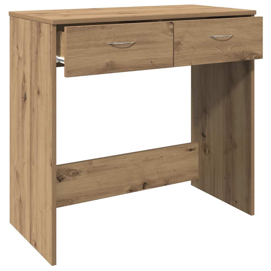 VidaXL Bureau 80x40x75 cm bewerkt hout artisanaal eikenkleurig