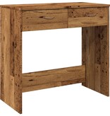VidaXL Bureau 80x40x75 cm bewerkt hout oud houtkleurig