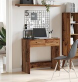 VidaXL Bureau 80x40x75 cm bewerkt hout oud houtkleurig