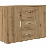 VidaXL Dressoir 90x29,5x65 cm bewerkt hout artisanaal eikenkleur