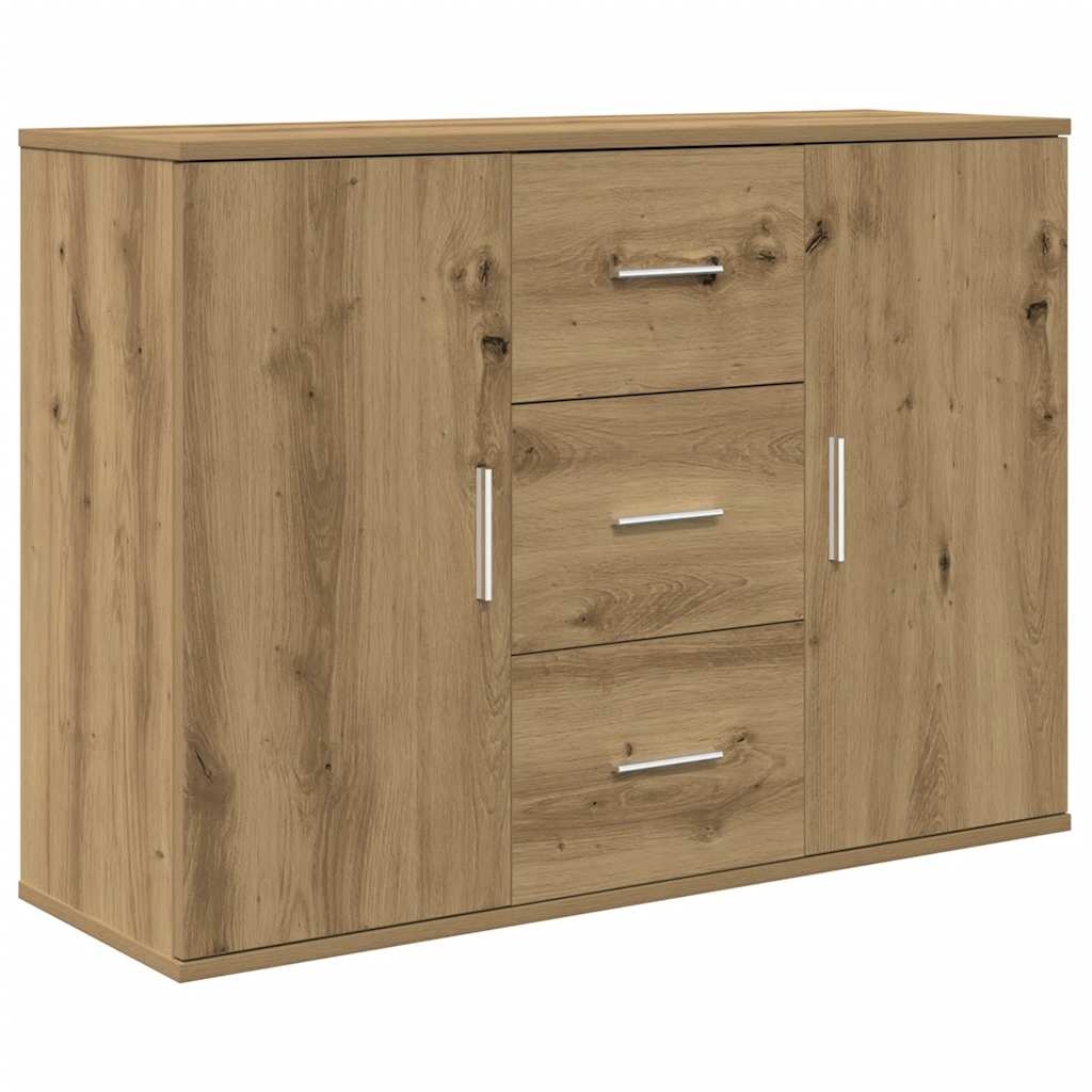 VidaXL Dressoir 90x29,5x65 cm bewerkt hout artisanaal eikenkleur