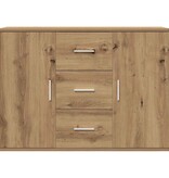 VidaXL Dressoir 90x29,5x65 cm bewerkt hout artisanaal eikenkleur
