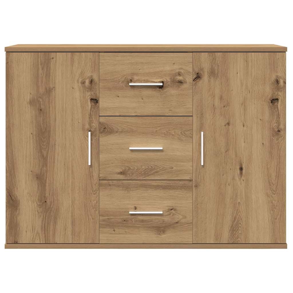 VidaXL Dressoir 90x29,5x65 cm bewerkt hout artisanaal eikenkleur