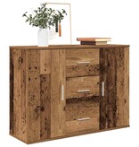 VidaXL Dressoir 90x29,5x65 cm bewerkt hout oud houtkleurig