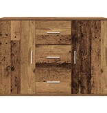 VidaXL Dressoir 90x29,5x65 cm bewerkt hout oud houtkleurig