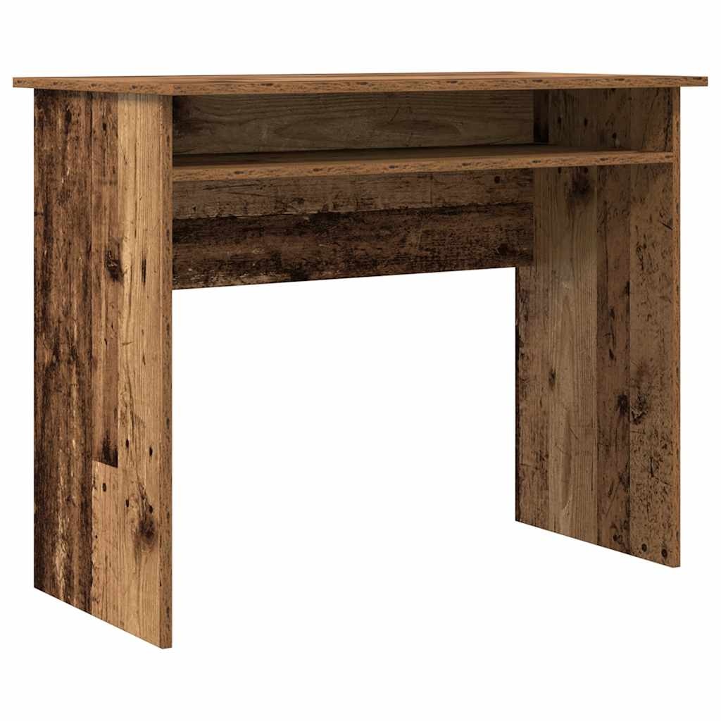 VidaXL Bureau 90x50x74 cm bewerkt hout oud houtkleurig