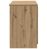 VidaXL Bureau 140x50x77 cm bewerkt hout artisanaal eikenkleur