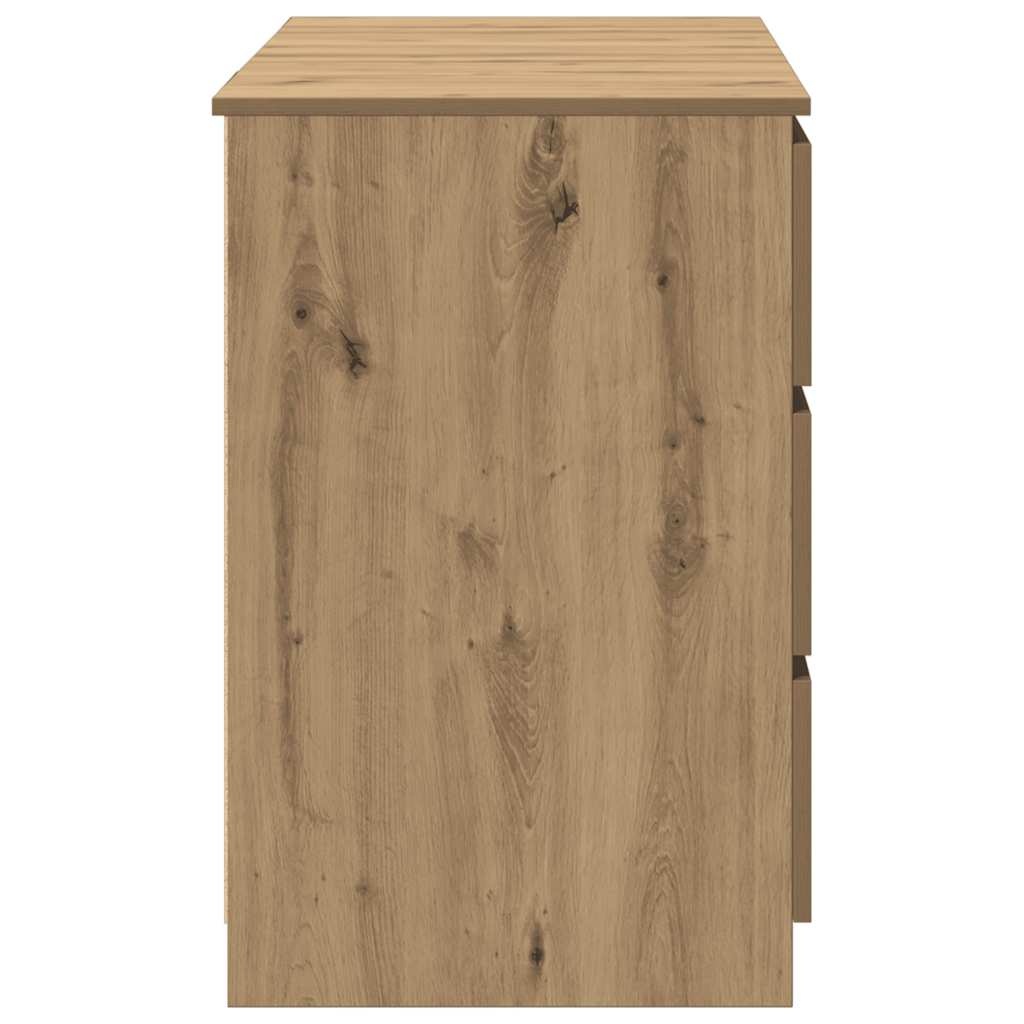 VidaXL Bureau 140x50x77 cm bewerkt hout artisanaal eikenkleur