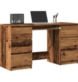 VidaXL Schrijftafel 140x50x77 cm bewerkt hout oud houtkleurig