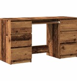 VidaXL Schrijftafel 140x50x77 cm bewerkt hout oud houtkleurig