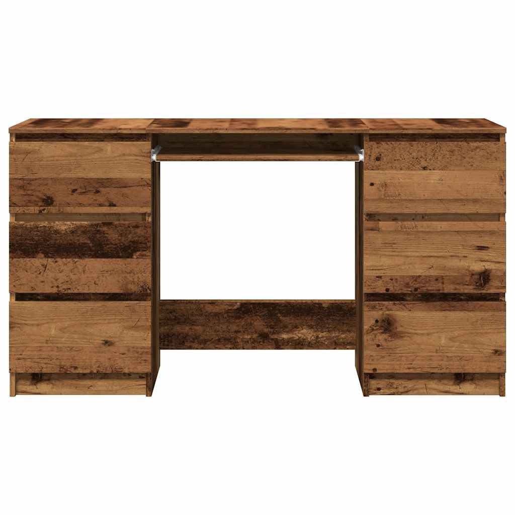 VidaXL Schrijftafel 140x50x77 cm bewerkt hout oud houtkleurig