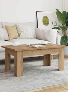 VidaXL Salontafel 100x60x42 cm bewerkt hout artisanaal eikenkleur