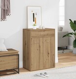 VidaXL Schoenenkast 60x35x84 cm bewerkt hout artisanaal eikenkleur