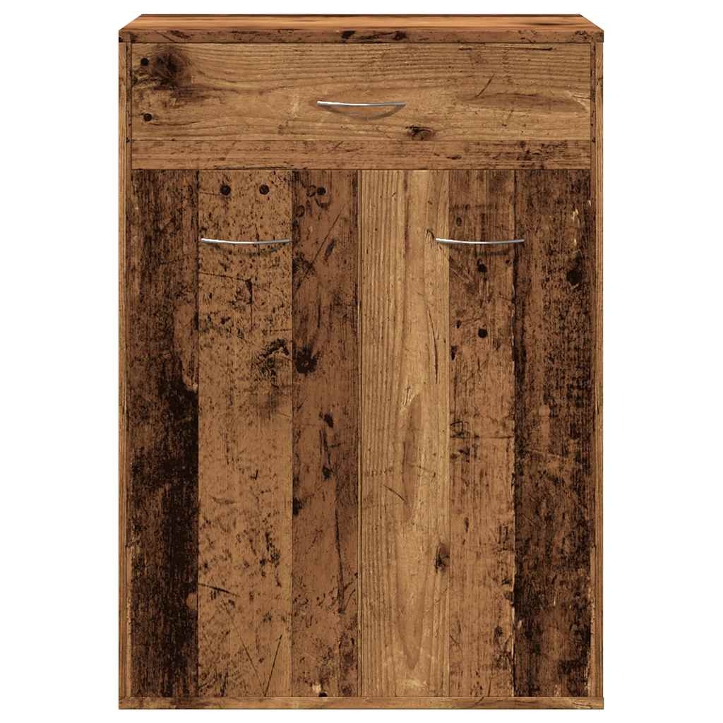 VidaXL Schoenenkast 60x35x84 cm bewerkt hout oud houtkleurig