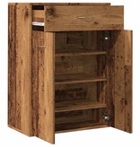 VidaXL Schoenenkast 60x35x84 cm bewerkt hout oud houtkleurig
