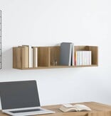 VidaXL CD-wandschap 75x18x18 cm bewerkt hout artisanaal eikenkleurig