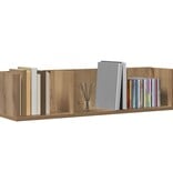 VidaXL CD-wandschap 75x18x18 cm bewerkt hout artisanaal eikenkleurig