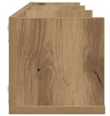 VidaXL CD-wandschap 75x18x18 cm bewerkt hout artisanaal eikenkleurig