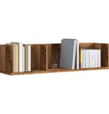 VidaXL Cd-wandschap 75x18x18 cm bewerkt hout oud houtkleurig