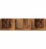 VidaXL Cd-wandschap 75x18x18 cm bewerkt hout oud houtkleurig