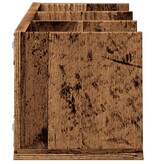 VidaXL Cd-wandschap 75x18x18 cm bewerkt hout oud houtkleurig