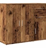 VidaXL Dressoir 91x29,5x75 cm bewerkt hout oud houtkleurig