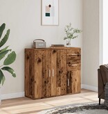 VidaXL Dressoir 91x29,5x75 cm bewerkt hout oud houtkleurig