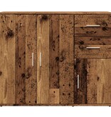VidaXL Dressoir 91x29,5x75 cm bewerkt hout oud houtkleurig