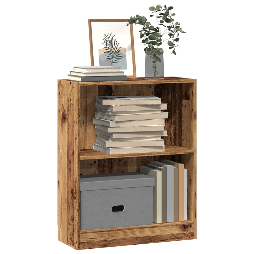 VidaXL Boekenkast 60x24x76 cm bewerkt hout oud houtkleurig