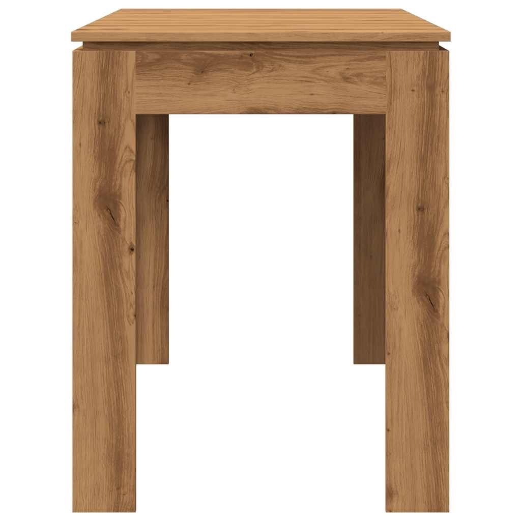 VidaXL Eettafel 120x60x76 cm bewerkt hout artisanaal eikenkleur
