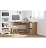 VidaXL Hoekbureau 120x140x75 cm bewerkt hout artisanaal eikenkleur
