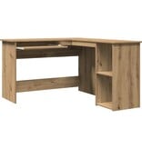 VidaXL Hoekbureau 120x140x75 cm bewerkt hout artisanaal eikenkleur