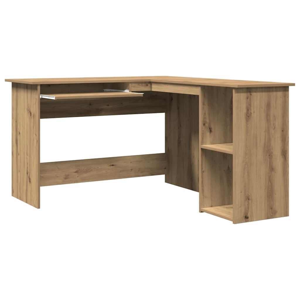 VidaXL Hoekbureau 120x140x75 cm bewerkt hout artisanaal eikenkleur