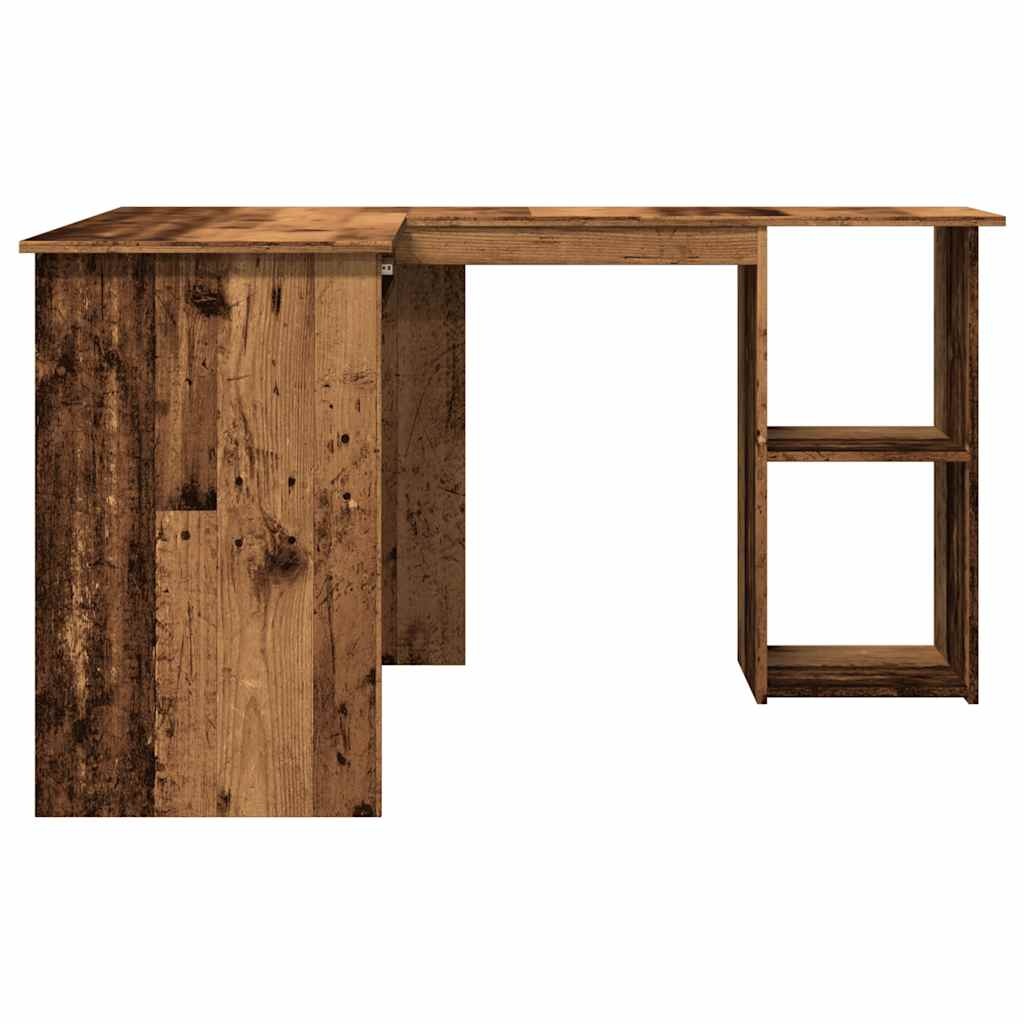 VidaXL Hoekbureau 120x140x75 cm bewerkt hout oud houtkleurig