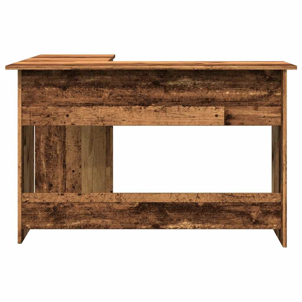 VidaXL Hoekbureau 120x140x75 cm bewerkt hout oud houtkleurig