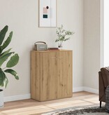 VidaXL Dressoir 60x30x75 cm bewerkt hout artisanaal eikenkleur