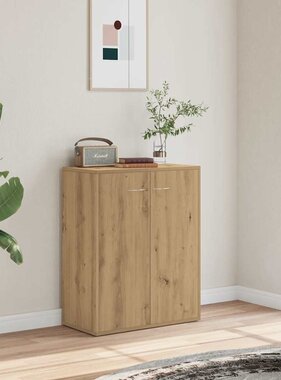 VidaXL Dressoir 60x30x75 cm bewerkt hout artisanaal eikenkleur