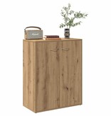 VidaXL Dressoir 60x30x75 cm bewerkt hout artisanaal eikenkleur