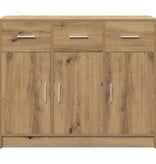 VidaXL Dressoir 91x28x75 cm bewerkt hout artisanaal eikenkleur