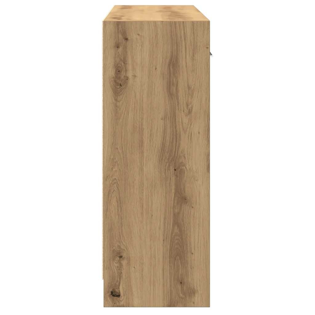 VidaXL Dressoir 91x28x75 cm bewerkt hout artisanaal eikenkleur