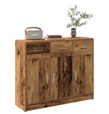 VidaXL Dressoir 91x28x75 cm bewerkt hout oud houtkleurig