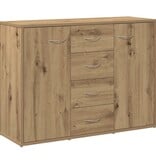 VidaXL Dressoir 88x30x64 cm bewerkt hout artisanaal eikenkleur