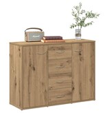 VidaXL Dressoir 88x30x64 cm bewerkt hout artisanaal eikenkleur